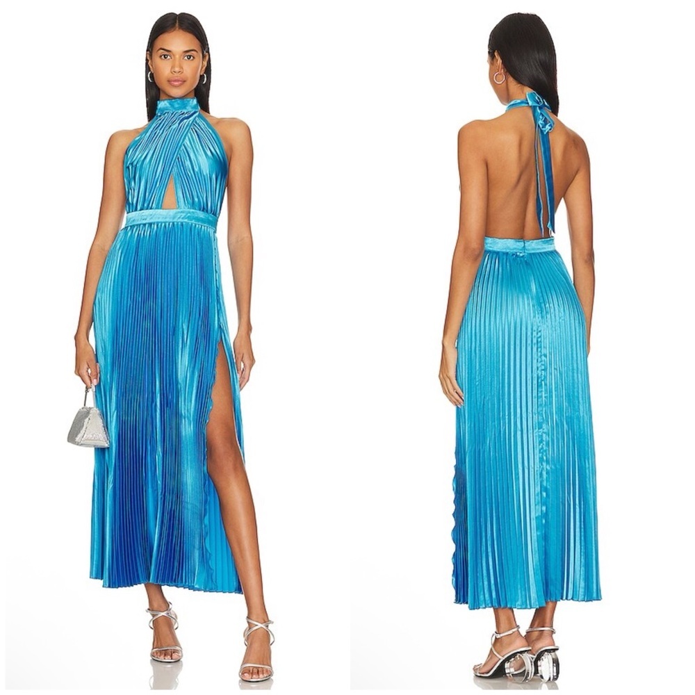 L’IDEE Renaissance Split Gown in Cloud Blue Size 12 - Picture 1 of 12